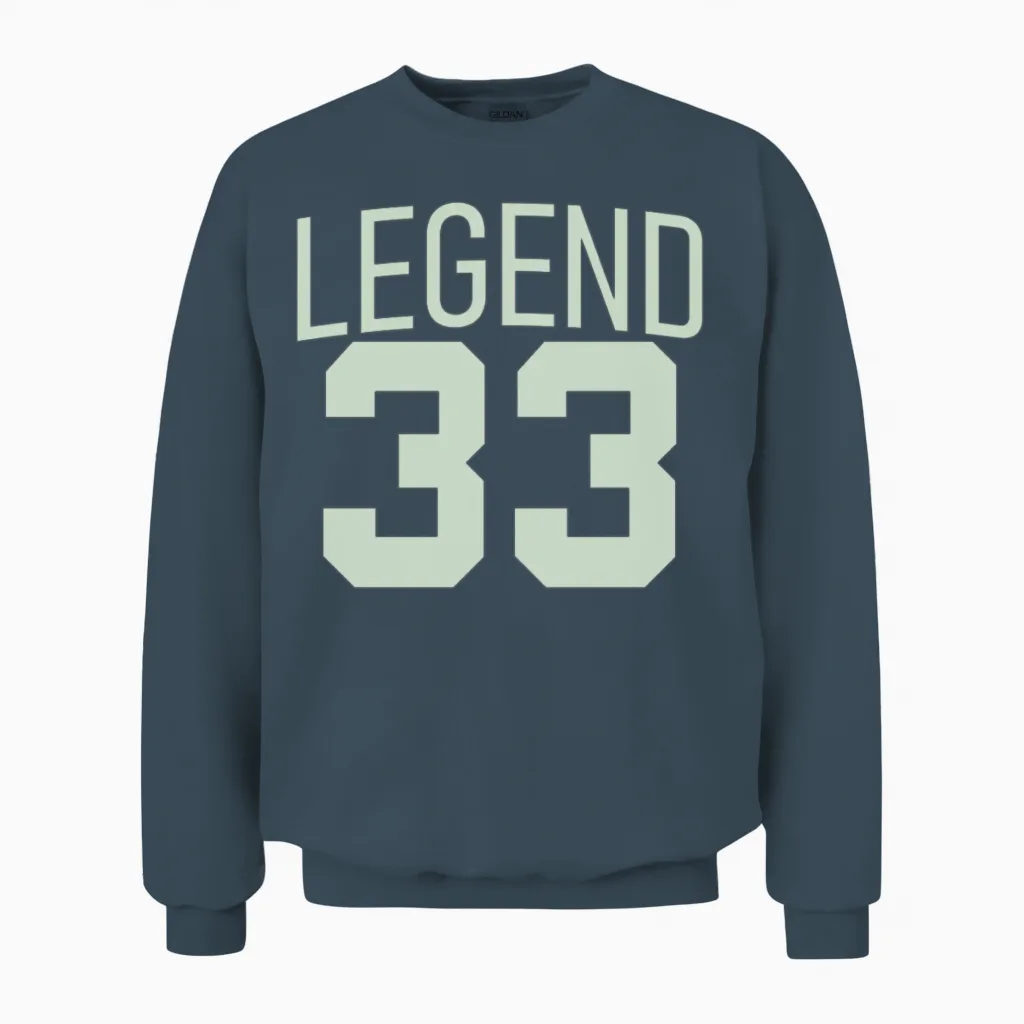 Legend 33 Unisex Sweatshirt in Dark Heather