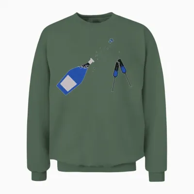 Cheers Vector Funny Unisex Sweatshirt - Military Green
