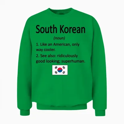 South Korean South Korea Flag South Korean Roots Unisex Sweatshirt - Irish Green
