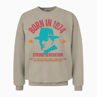 Born in 1974 -Strong Generation Unisex Sweatshirt - Sand