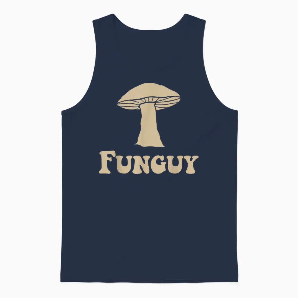 Fungi Fun Guy Funny Mushroom Lover Unisex Tank Top in Navy
