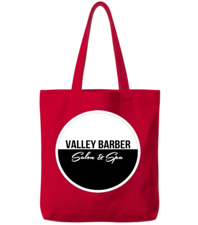 Valley Barber Salon & Spa Tote Bags - Red
