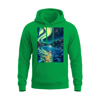 Crystal Lake of Aurora Unisex Hoodie - Irish Green