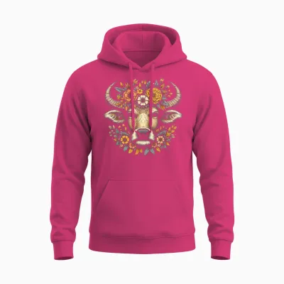 Couronne Florale De Buffle D'eau Unisex Hoodie - Heliconia