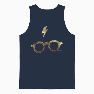 Harry Potter Glasses and Scar Unisex Tank Top - Navy