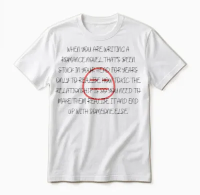 Romance Novel Woes Unisex T-Shirt - White