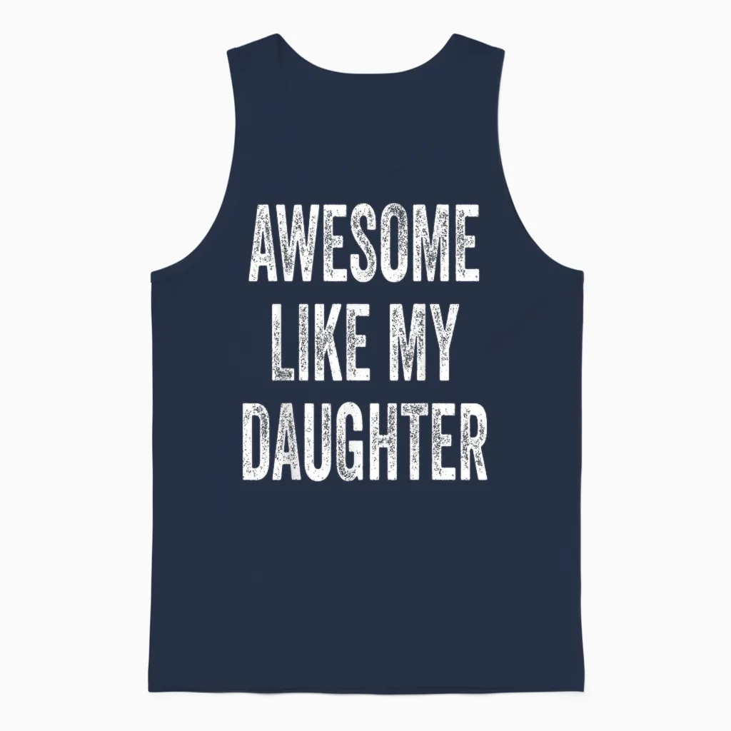 Awesome Like My Daughter - Vatertag Unisex Tank Top in Navy