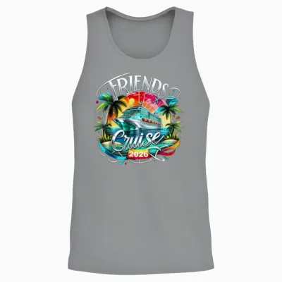 Friends Cruise 2026 Cruise Squad 2026 Funny Friend Unisex Tank Top - Sport Grey