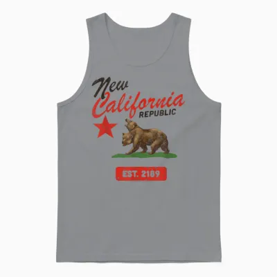 Fallout New California Republic Flag Est 2189 Video Game Unisex Tank Top - Sport Grey