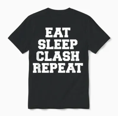 Eat Sleep Clash Repeat Shirt Gift for Royale Gamers Unisex T-Shirt - Black