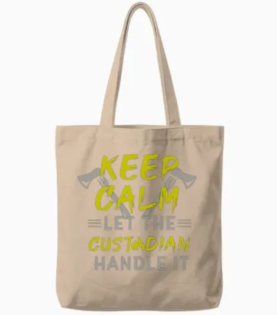 School Custodian Funny Tote Bags - Natural