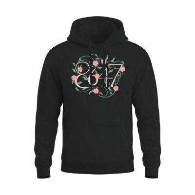 Floral Subtle Anti Trump 8647 86 47 Boho Unisex Hoodie - Black