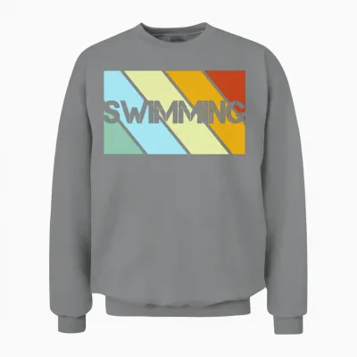 Swimming Retro Unisex Sweatshirt - Sport Grey