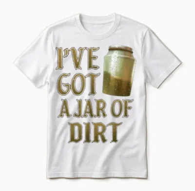 Disney Pirates of the Caribbean I've Got a Jar of Dirt T-Shirt Small Unisex T-Shirt - White