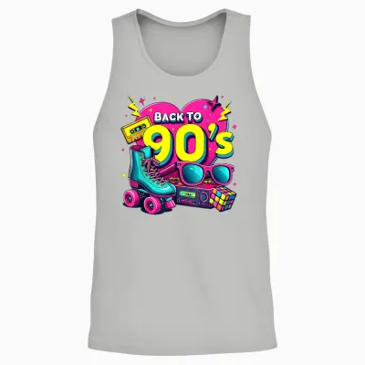 Retro Back to '90s 1990s Cool Outfits Costume Party 90s Unisex Tank Top - Ash