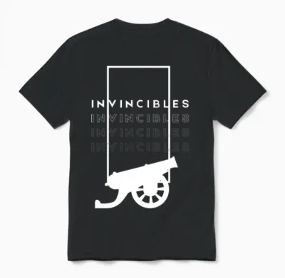 Invincible Gunnerz Arsenal Football Unisex T-Shirt - Black