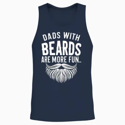 Dads with Beards1 Unisex Tank Top - Navy