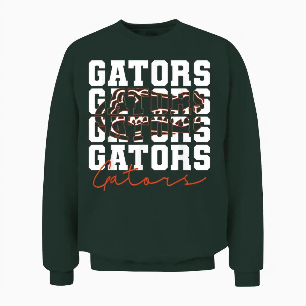 Gators Inspirational Design Gift for Men Women Girls Boys Unisex Sweatshirt in Forest