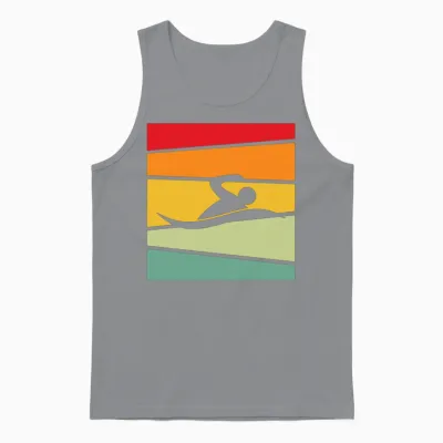 Swimming Retro Unisex Tank Top - Sport Grey