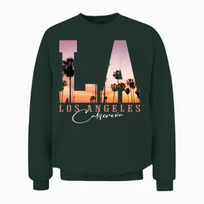 La Los Angeles California Sunset Souvenir Unisex Sweatshirt - Forest
