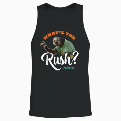 Zootopia - Flash Sloth What's the Rush Unisex Tank Top - Black