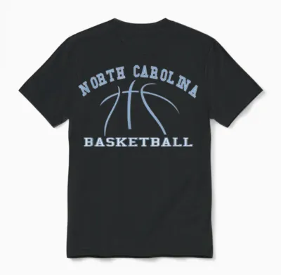 North Carolina Basketball T-Shirts Fan Apparel Hoops Gear Unisex T-Shirt - Black