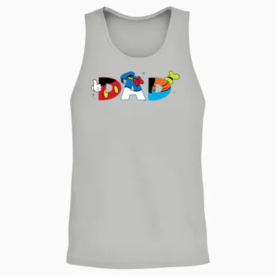 Disney Mickey Mouse and Friends Dad Father’s Day Birthday Unisex Tank Top - Ash