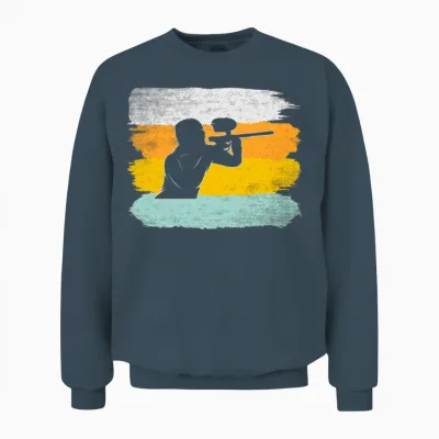Paintball Retro Unisex Sweatshirt - Dark Heather