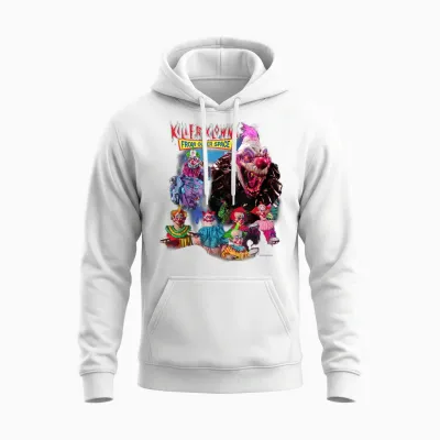 Killer Klowns from Outer Space Vintage Group Shot Unisex Hoodie - White
