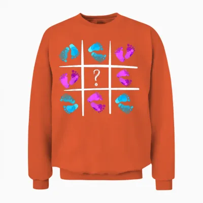Gender Reveal T-Shirt Für Jungen Oder Mädchen – Lustiges Geschlecht Offenbart Unisex Sweatshirt - Orange