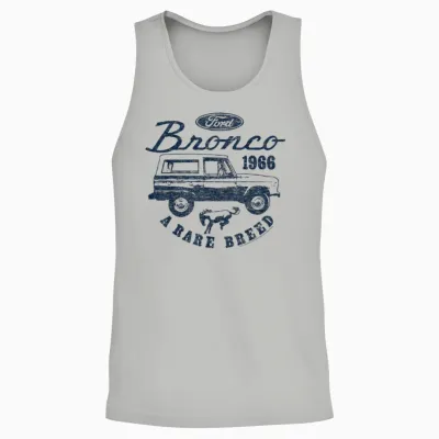 Ford Bronco a Rare Breed 1966 Logo T-Shirt, Gray Unisex Tank Top - Ash