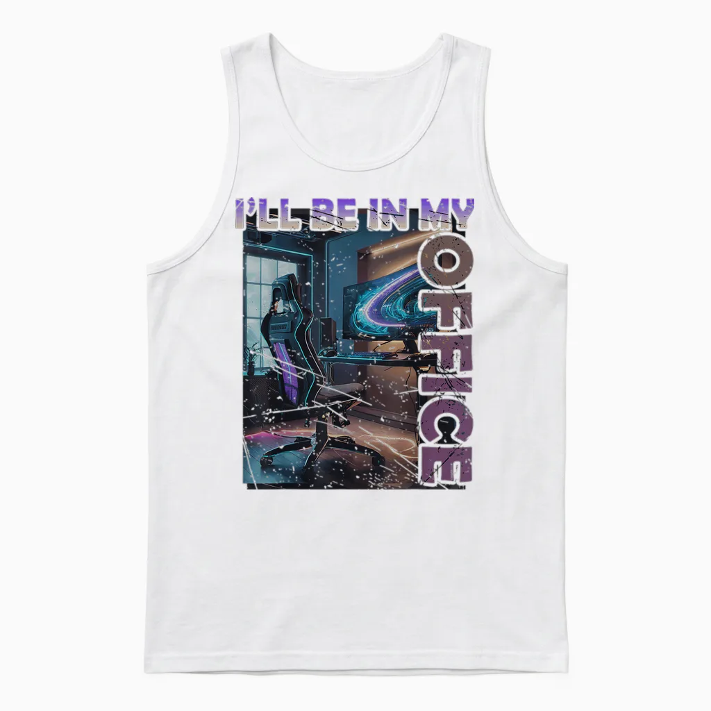 Pc Gaming I'll Be in My Office | Hardware Nerd Pc Gamer Unisex Tank Top - White