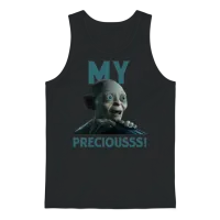 The Hobbit Funny Gollum Design My Precious Unisex Tank Top - Black – 1