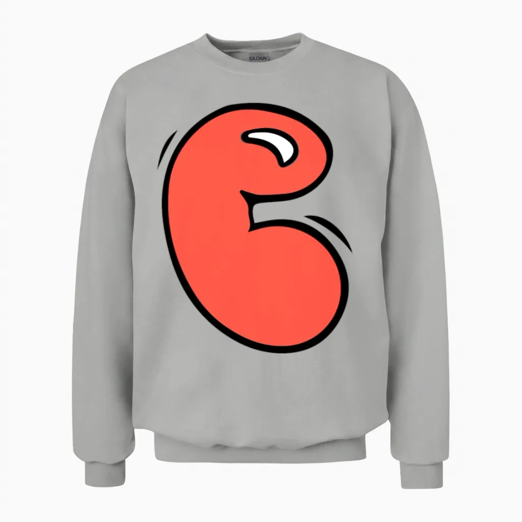 Graffiti Monogram Letter C in Cute Chubby Bubblest Unisex Sweatshirt in Ash