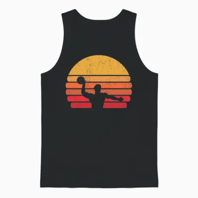 Retro Water Unisex Tank Top - Black