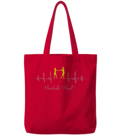 Bachata Heartbeat for Festivals Tote Bags - Red