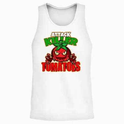 Funny Tomato Outfit Unisex Tank Top - White