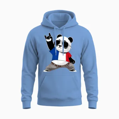 Französische Flagge, Herren, Damen, Kinder, Frankreich Unisex Hoodie - Carolina Blue