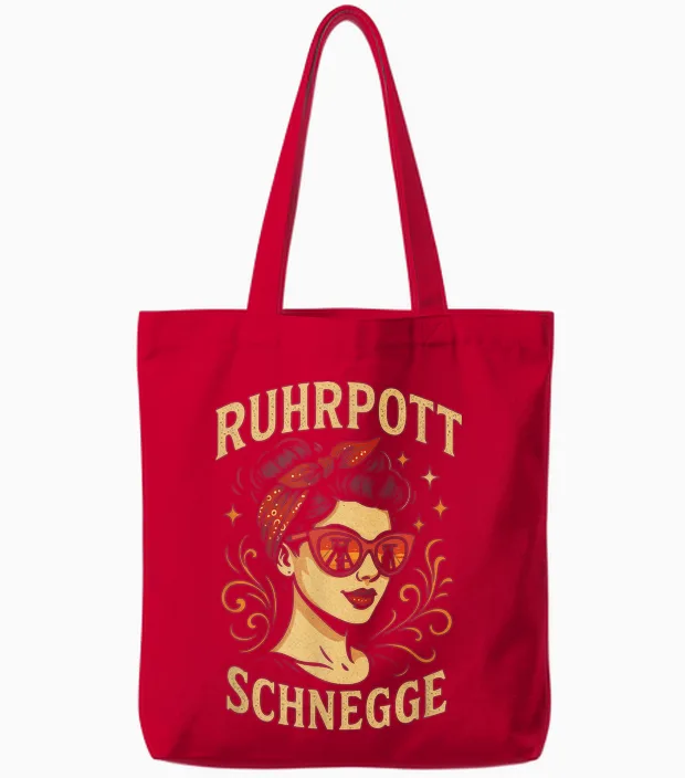 Ruhrpott Schnegge - Ruhrpottkind Kohlenkind Tote Bags in Red