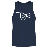 Toto 80s Band Logo Music Lovers Unisex Tank Top - Navy – 2