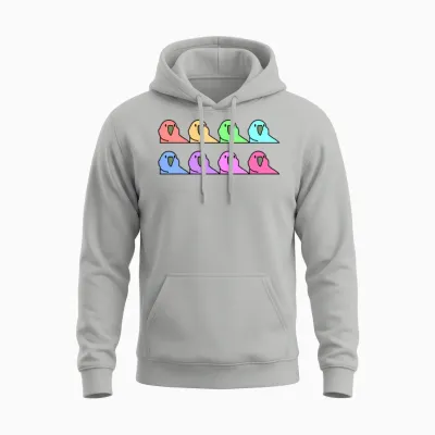 Party Parrot Unisex Hoodie - Ash