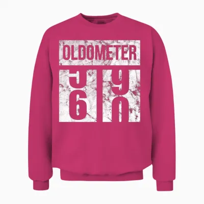 60 Oldometer 60th Birthday Gift Idea Unisex Sweatshirt - Heliconia