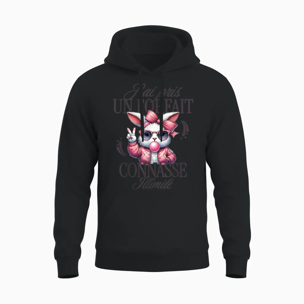I Took an Unlimited Connasse Package β Woman Character Unisex Hoodie in Black