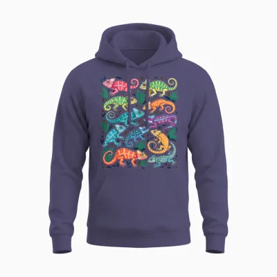 Buntes Chamäleon Unisex Hoodie - Heather Sport Dark Navy