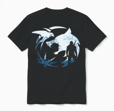 The Witcher Logo Silhouette Unisex T-Shirt - Black