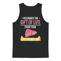 Celebrating the Gift of Life Liver Transplant Unisex Tank Top - Black – 1