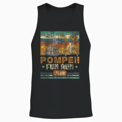 Pompeii Fun Run - Geography Volcanologist Volcanology T-Shirt Small Unisex Tank Top - Black