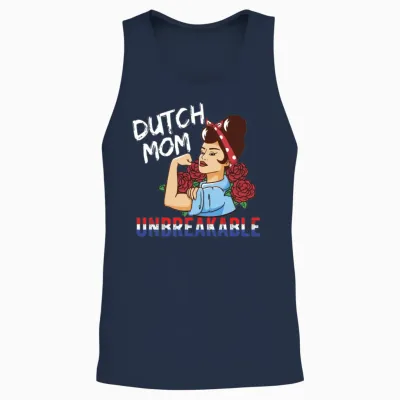 Dutch Mom Heritage Dutch Pride Unisex Tank Top - Navy