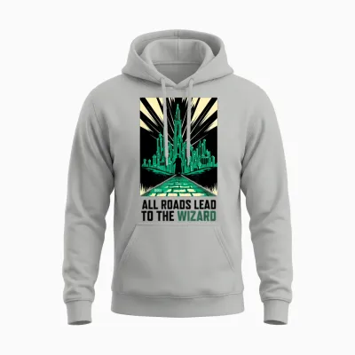 Wicked: for Good All Roads Lead to the Wizard Unisex Hoodie - Ash