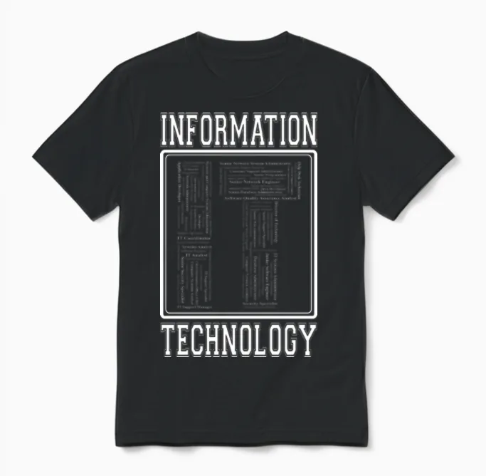 Information Technology Clothing Unisex T-Shirt in Black